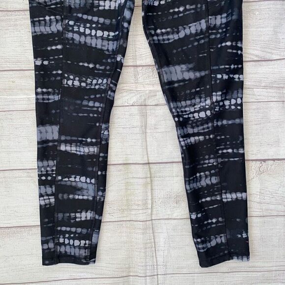 Avia women S pull on print leggings w/elastic waist black and white - Picture 2 of 10